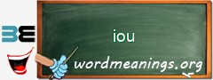 WordMeaning blackboard for iou